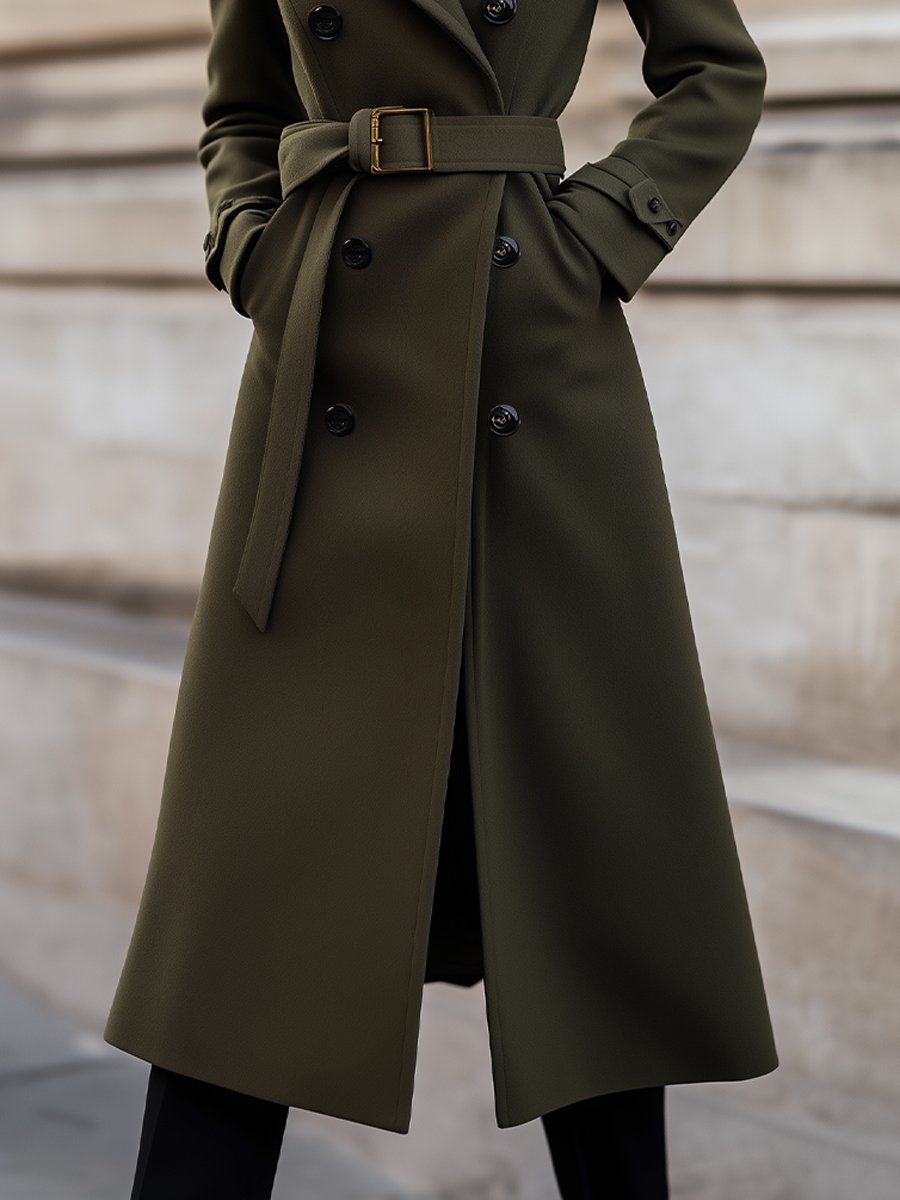 Women’s Winter Long Belted Trench Coat