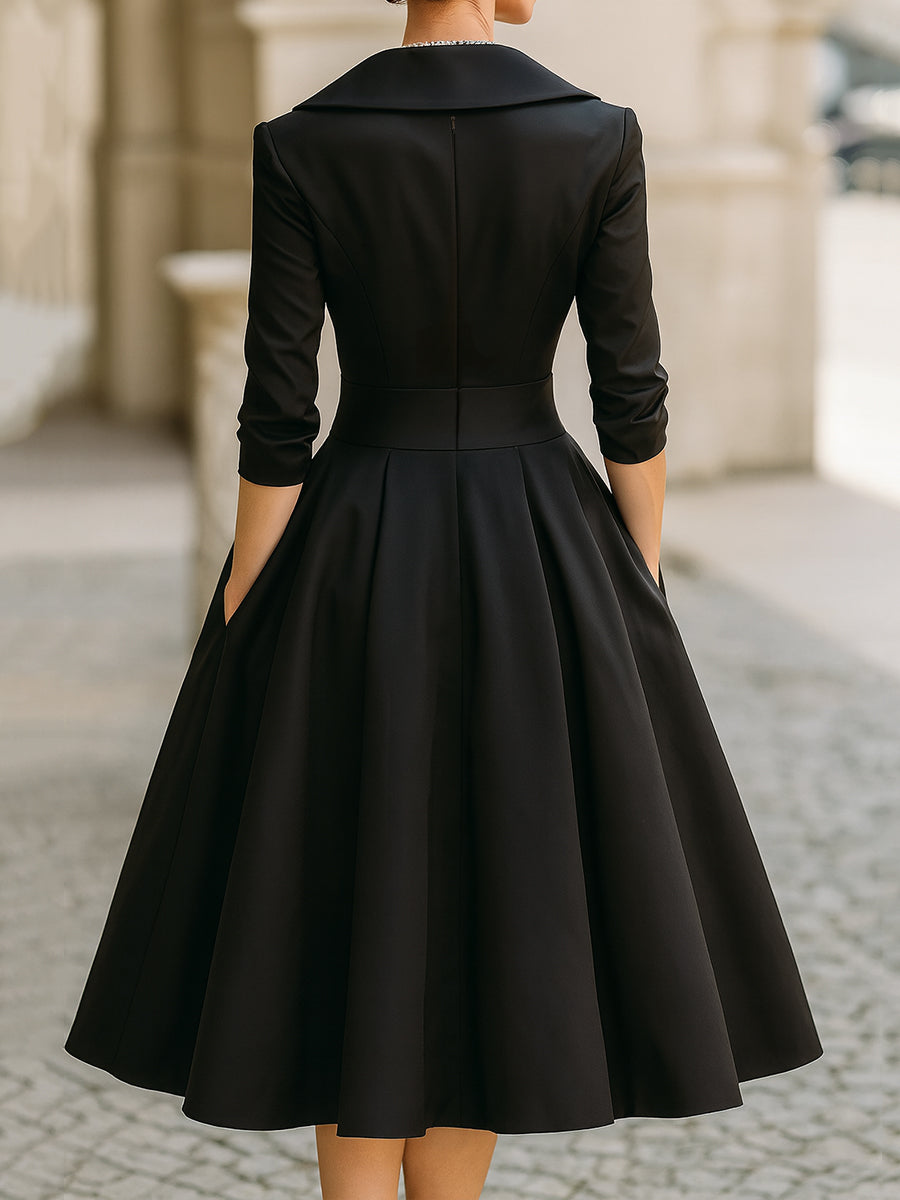 Women’s Spring Classic Wrap Midi Dress
