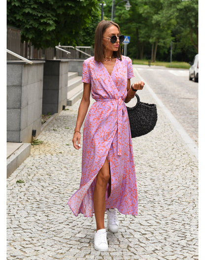 Talia | Stylish V-Neck Floral Dress