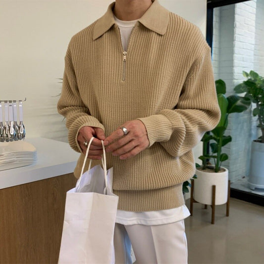 Men’s Winter Warm Pullover with Half-Zip