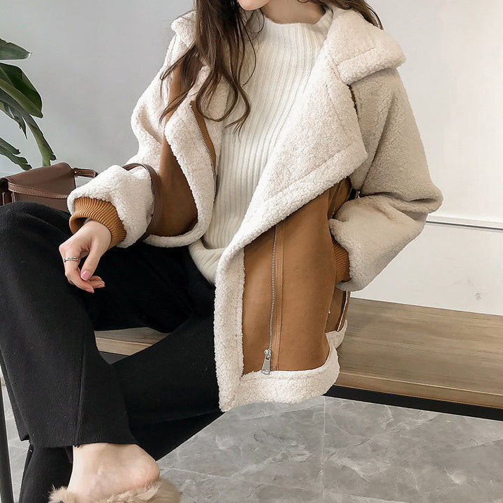 Women's Soft Faux Shearling Oversized Coat