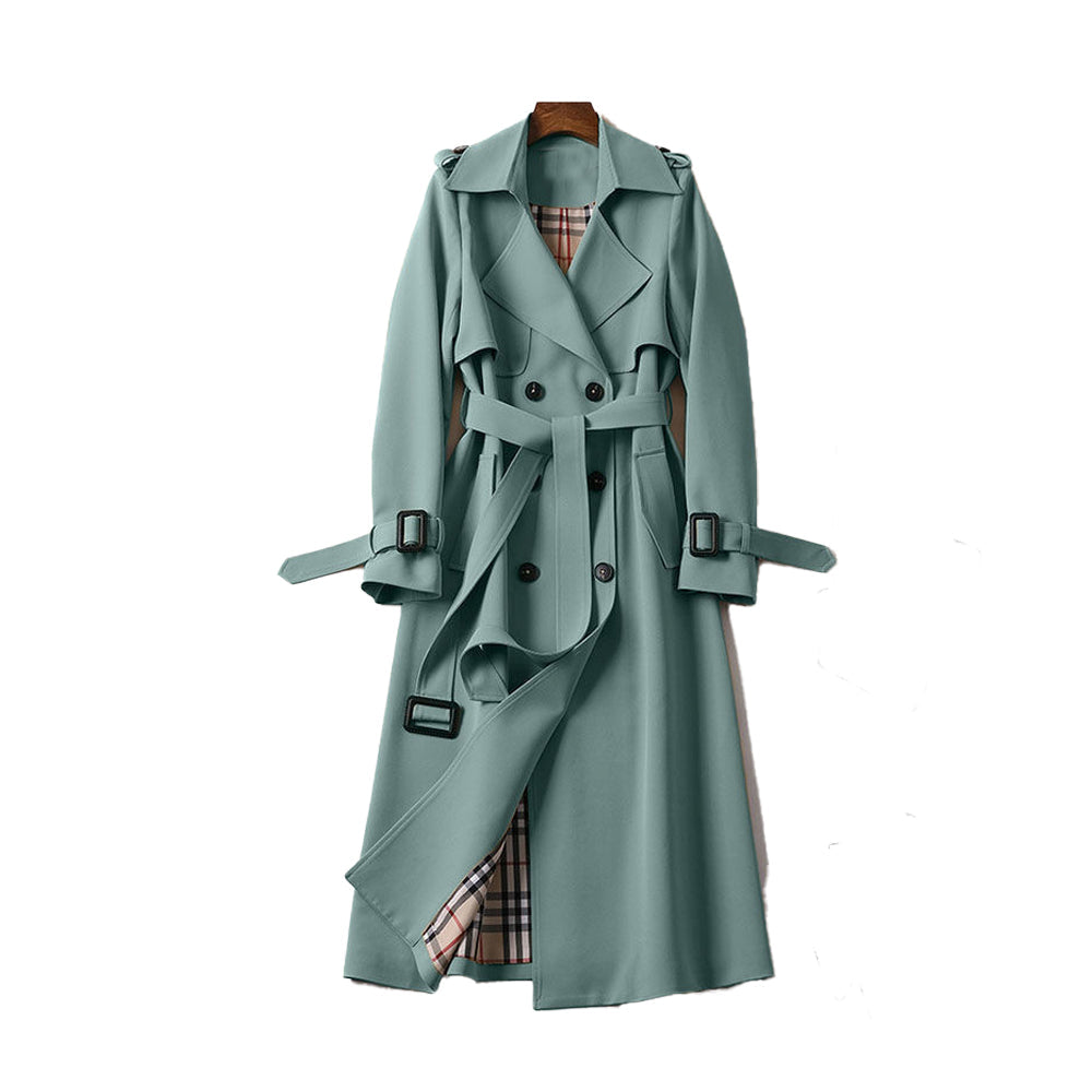 Women’s Double-Breasted Belted Trench Coat