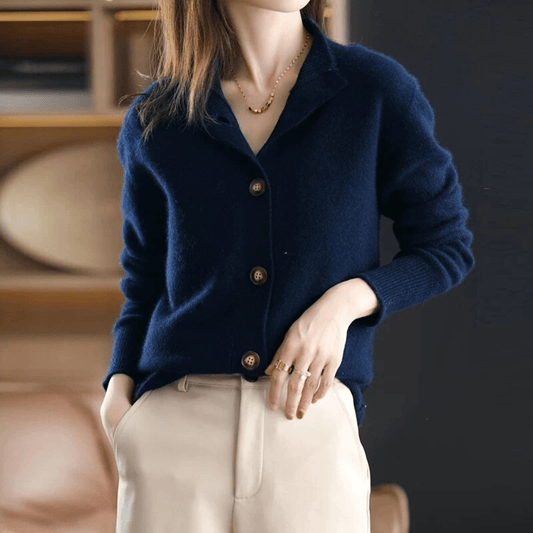 Cárdigan abotonado de invierno para mujer