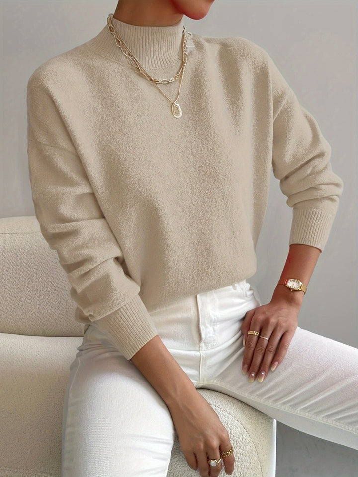Women’s Spring Comfortable Mock Neck Sweater