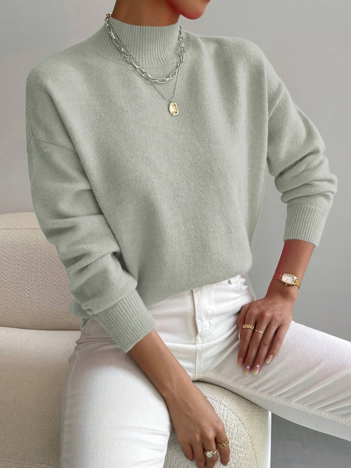 Women’s Spring Comfortable Mock Neck Sweater