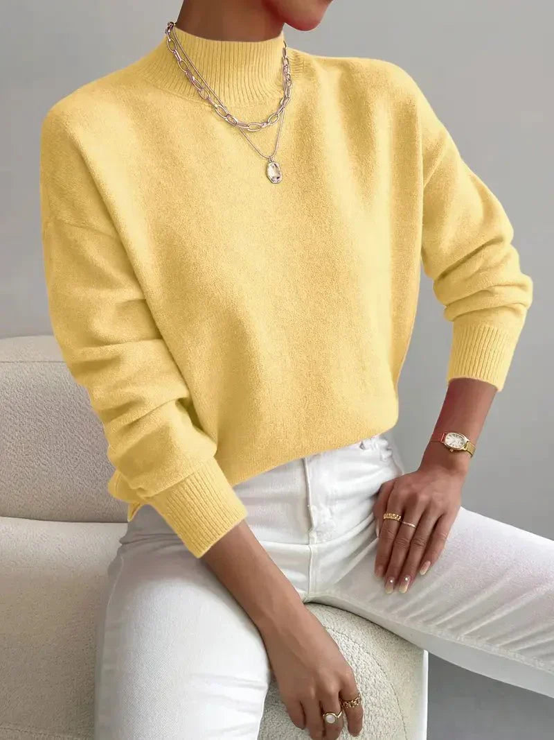 Women’s Spring Comfortable Mock Neck Sweater