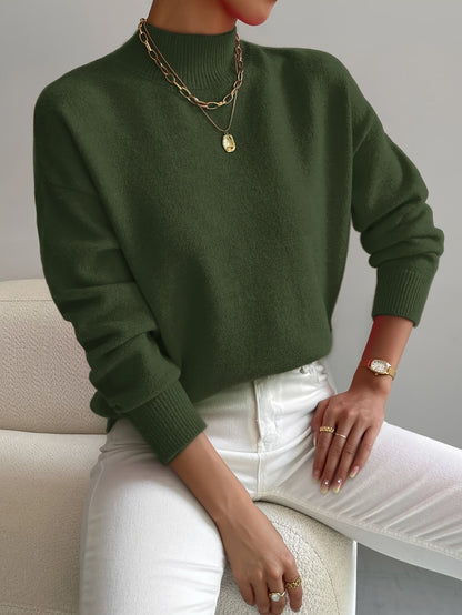 Women’s Spring Comfortable Mock Neck Sweater