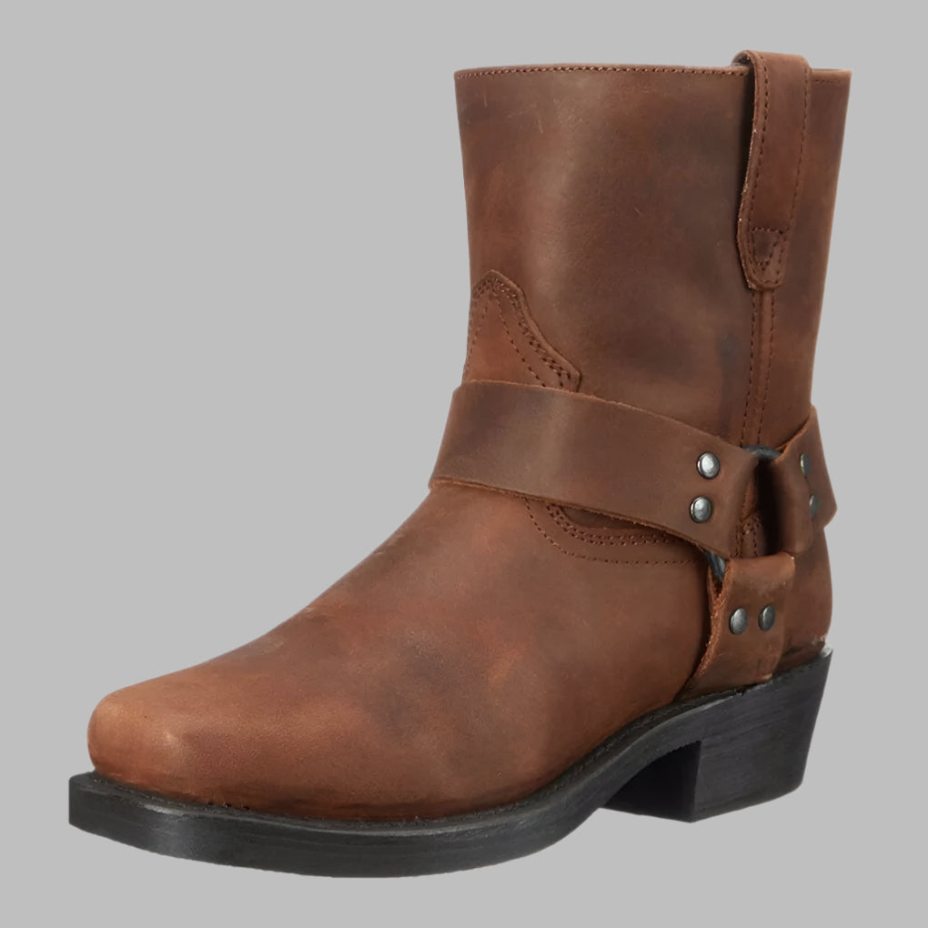 Men’s Stylish Leather Strap Ankle Boots