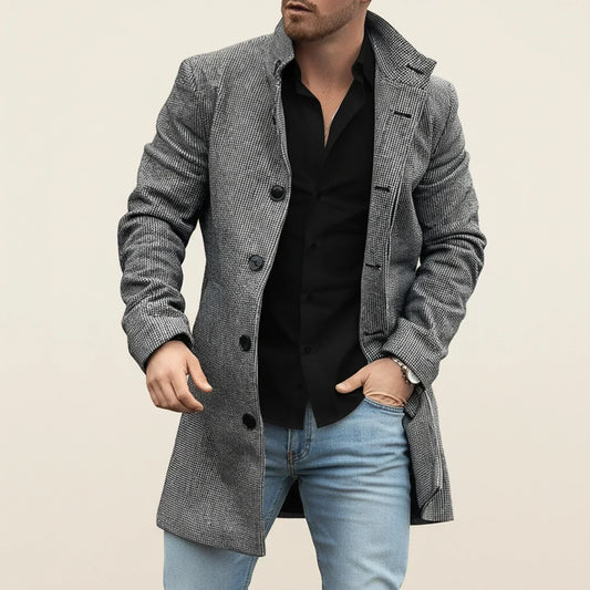 Abrigo de hombre estilo patchwork de invierno
