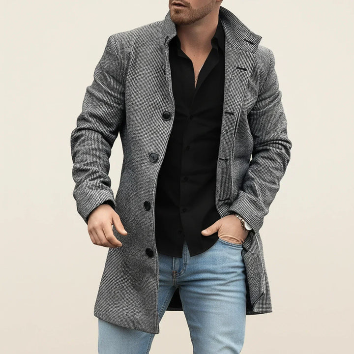 Abrigo de hombre estilo patchwork de invierno