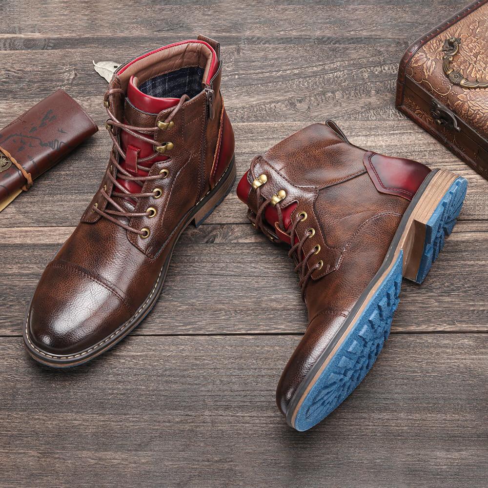 Men Fashion Zipper Design Ankle Boots