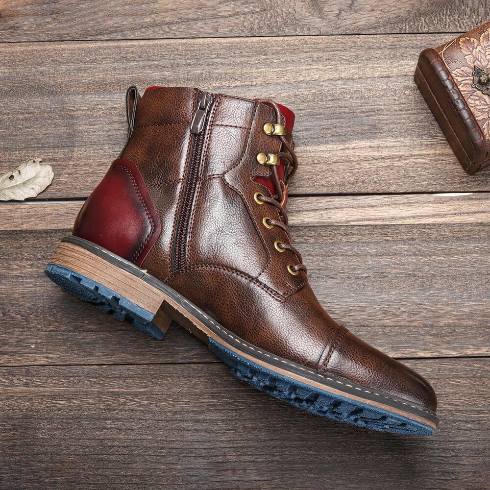 Men Fashion Zipper Design Ankle Boots