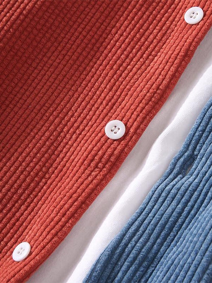 Men’s Color-Block Corduroy Shirt