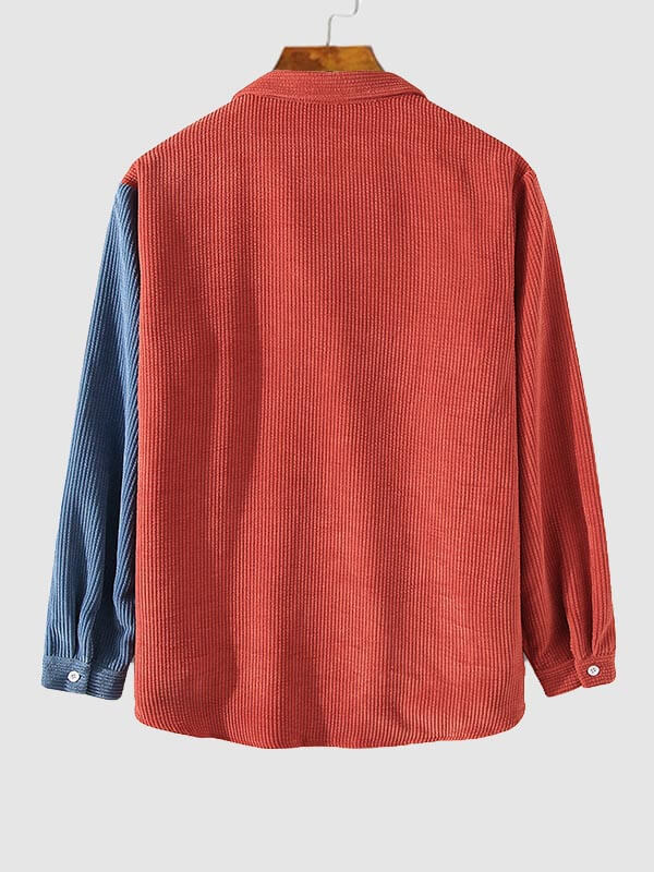 Men’s Color-Block Corduroy Shirt