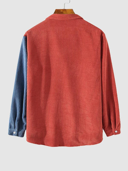 Men’s Color-Block Corduroy Shirt