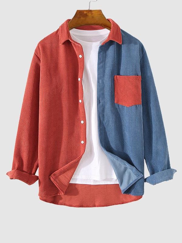 Men’s Color-Block Corduroy Shirt