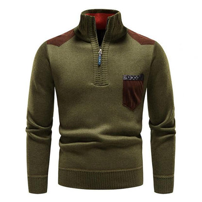 Men’s Half-Zip Sweater with Chest Pocket