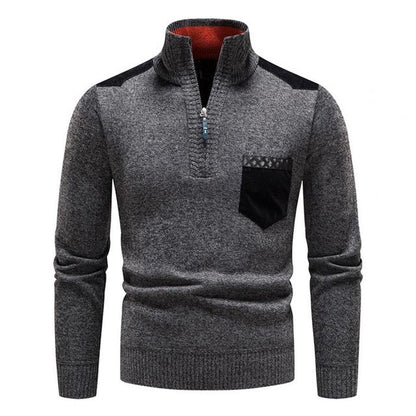 Men’s Half-Zip Sweater with Chest Pocket