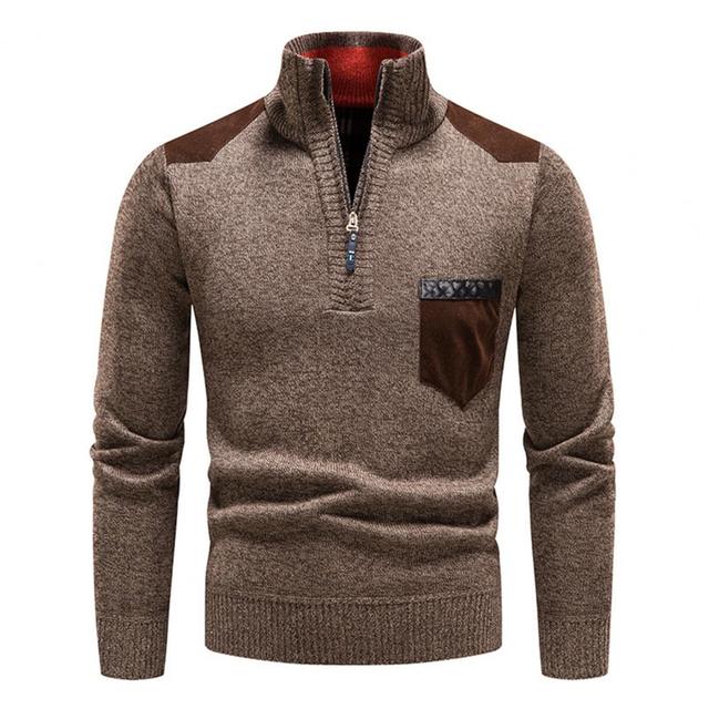 Men’s Half-Zip Sweater with Chest Pocket