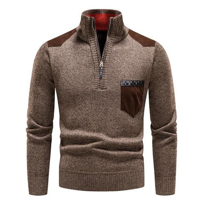Men’s Half-Zip Sweater with Chest Pocket