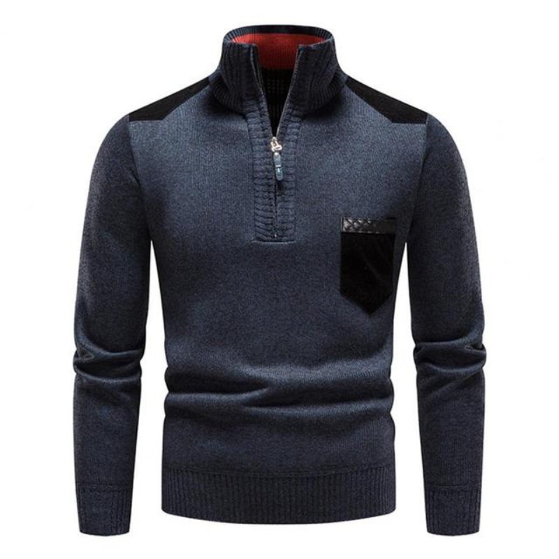 Men’s Half-Zip Sweater with Chest Pocket