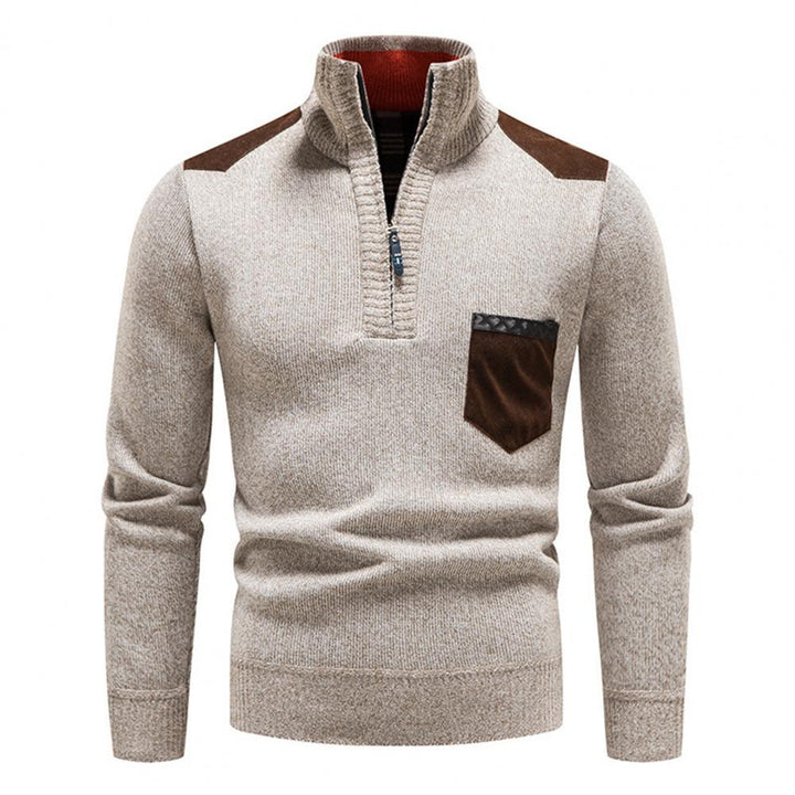 Men’s Half-Zip Sweater with Chest Pocket