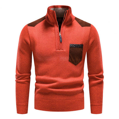 Men’s Half-Zip Sweater with Chest Pocket