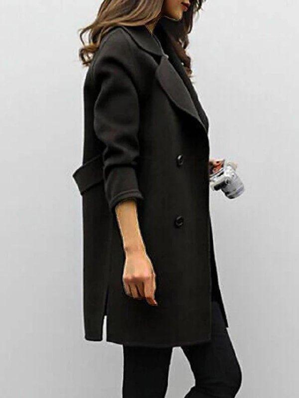 Women’s Long Double Breasted Winter Coat