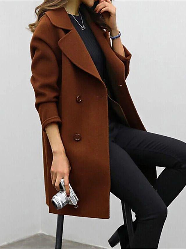 Women’s Long Double Breasted Winter Coat