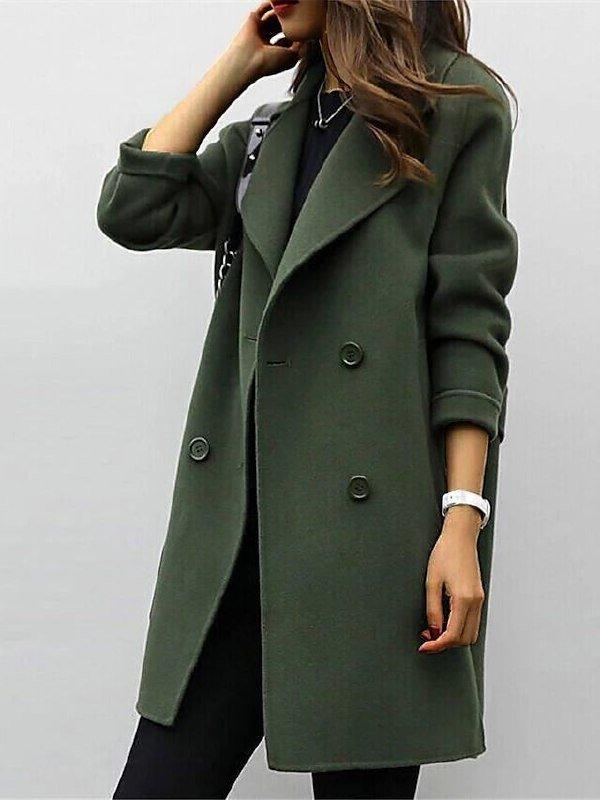 Women’s Long Double Breasted Winter Coat