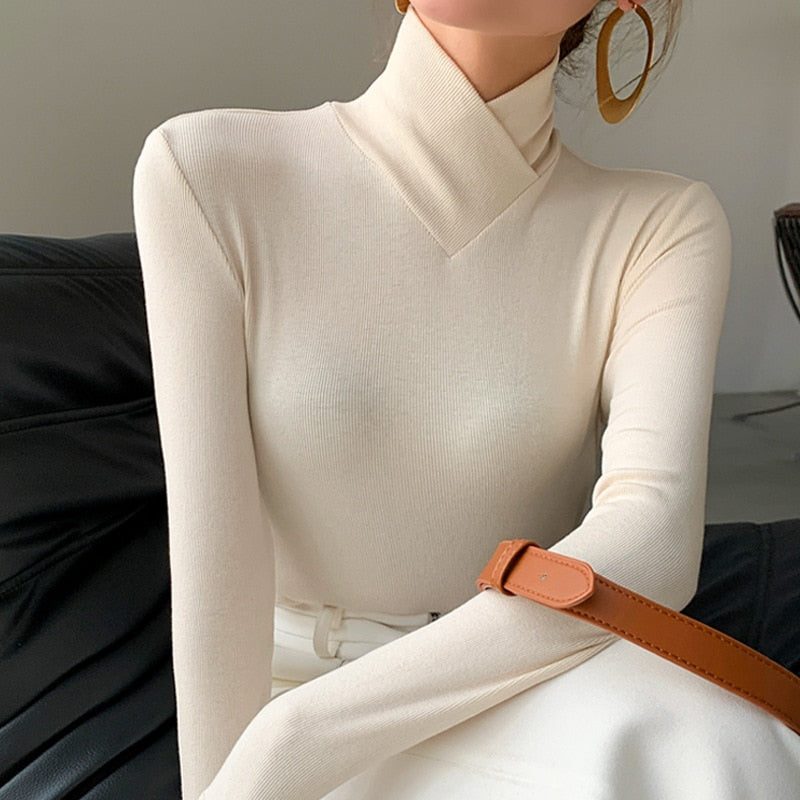 Women’s Spring Elegant Mock Neck Top