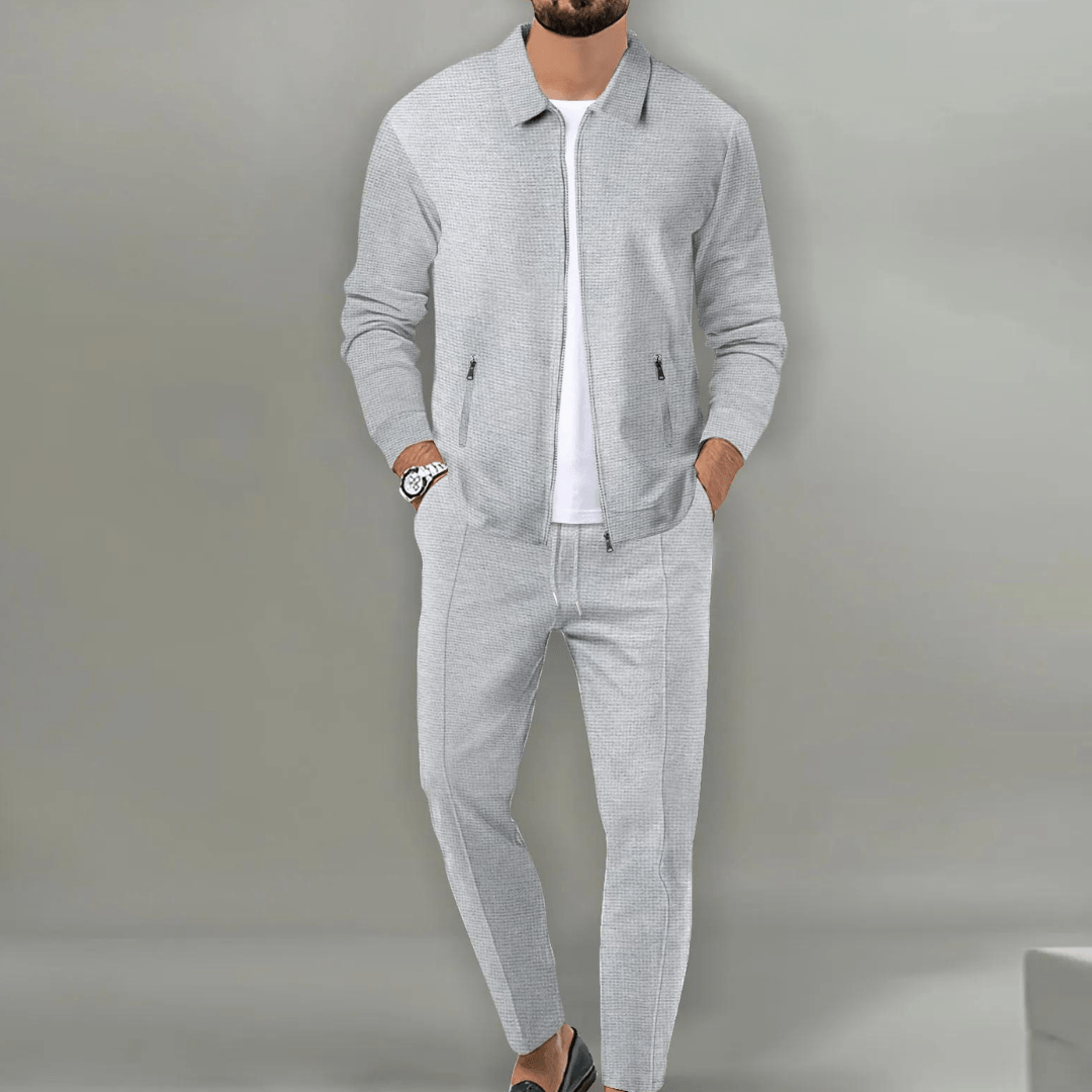 Chándal informal de hombre con chaqueta con cremallera