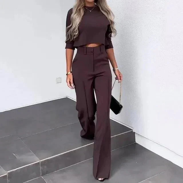 Women’s Modern Matching Top And Trousers