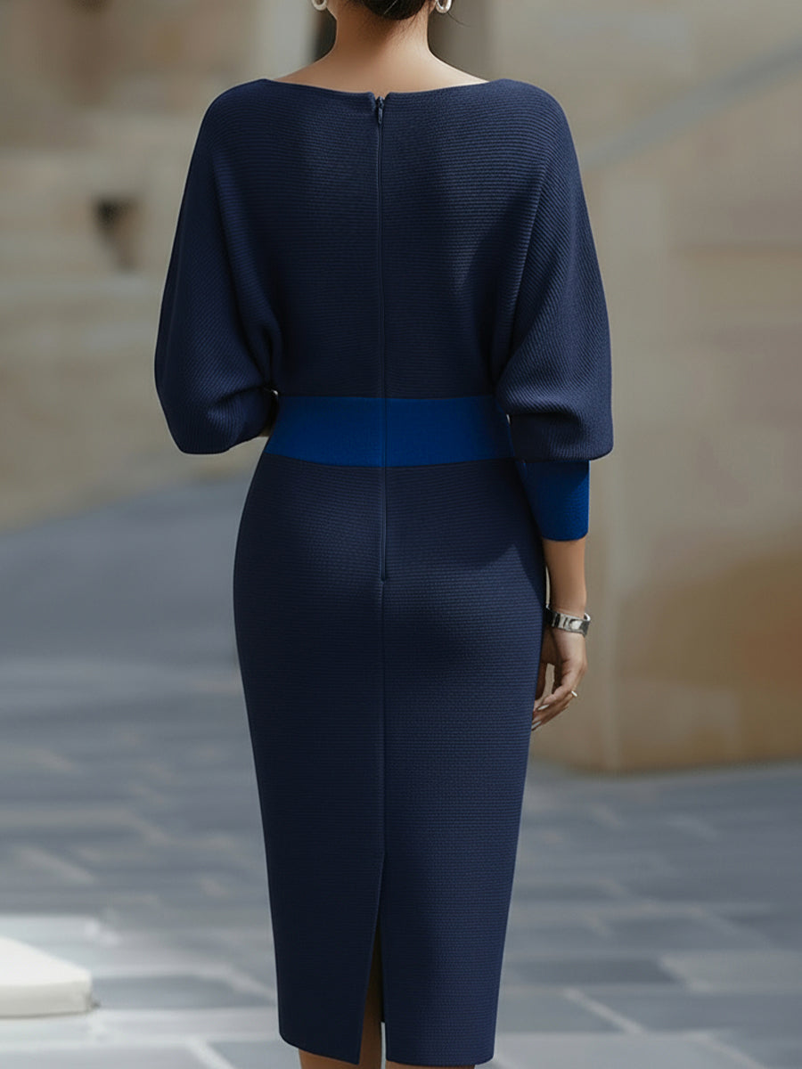 Violet & Grace - White Draped Batwing Midi Dress