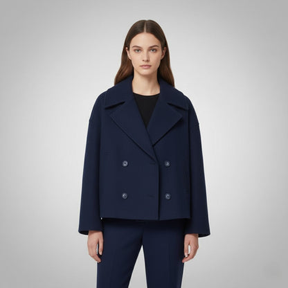 Classic Double Button Short Jacket for Women