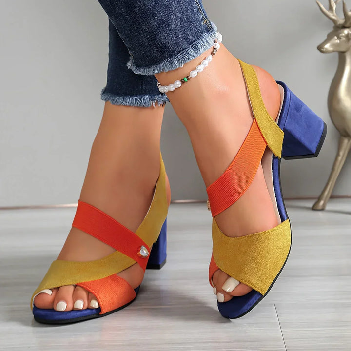 Lurene - Tacones cuadrados acolchados