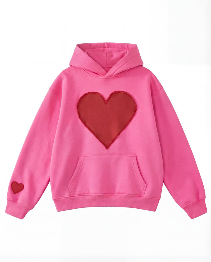 Oversized Heart Design Pullover