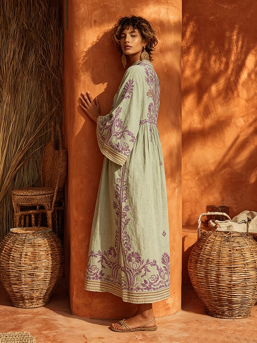 Celestina | Bohemian dress with embroidery