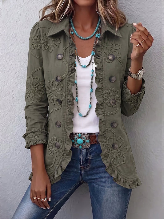 Ascensión | Embroidered Ruffle Jacket