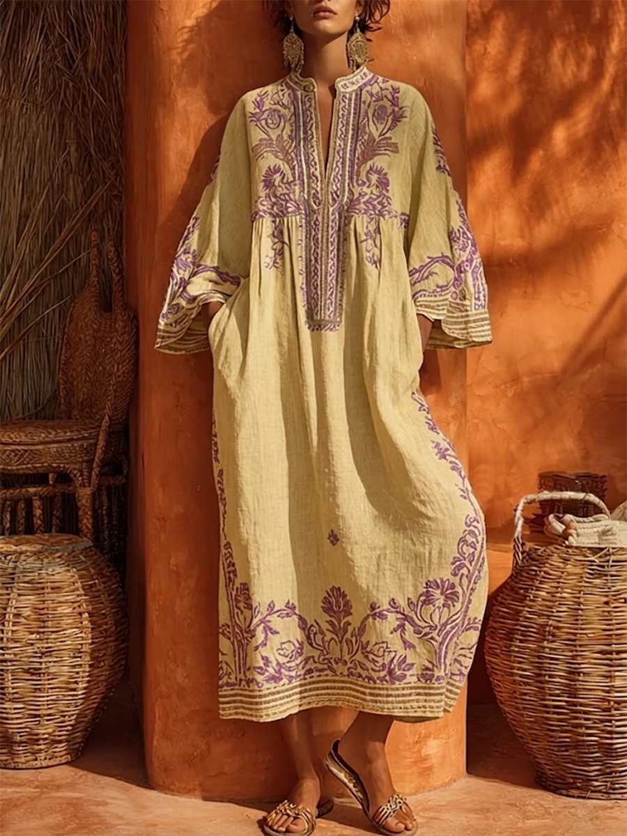 Celestina | Bohemian dress with embroidery