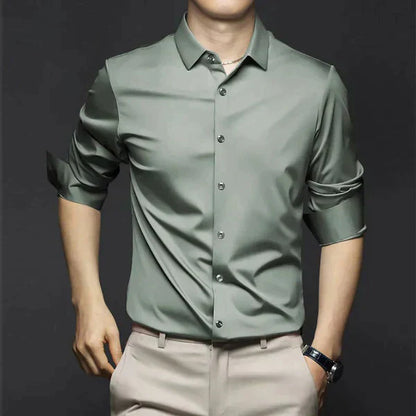 Men’s Spring Stretch Slim Dress Shirt