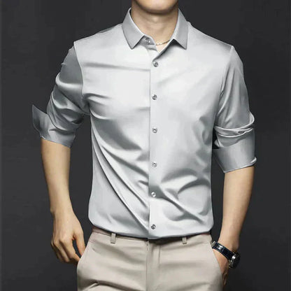 Men’s Spring Stretch Slim Dress Shirt