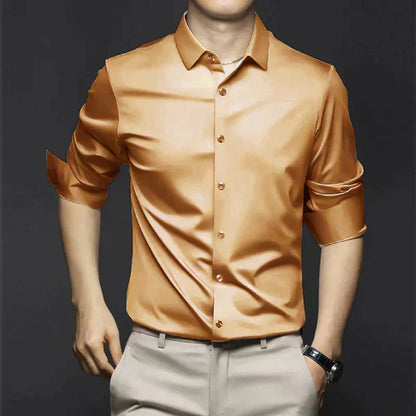 Men’s Spring Stretch Slim Dress Shirt