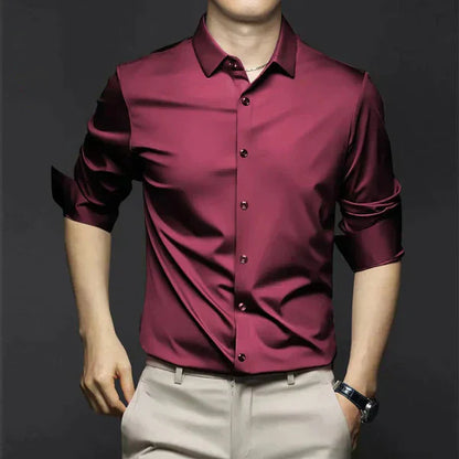 Men’s Spring Stretch Slim Dress Shirt