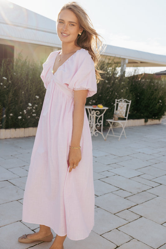 Puff Sleeve Maxi Dress