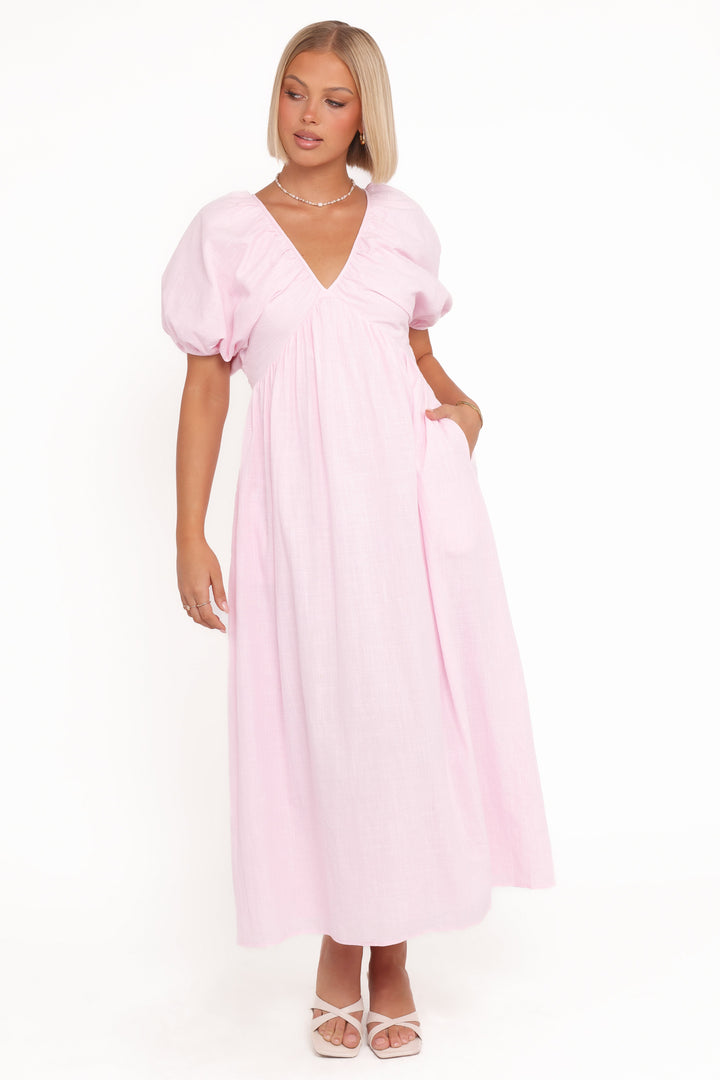 Puff Sleeve Maxi Dress