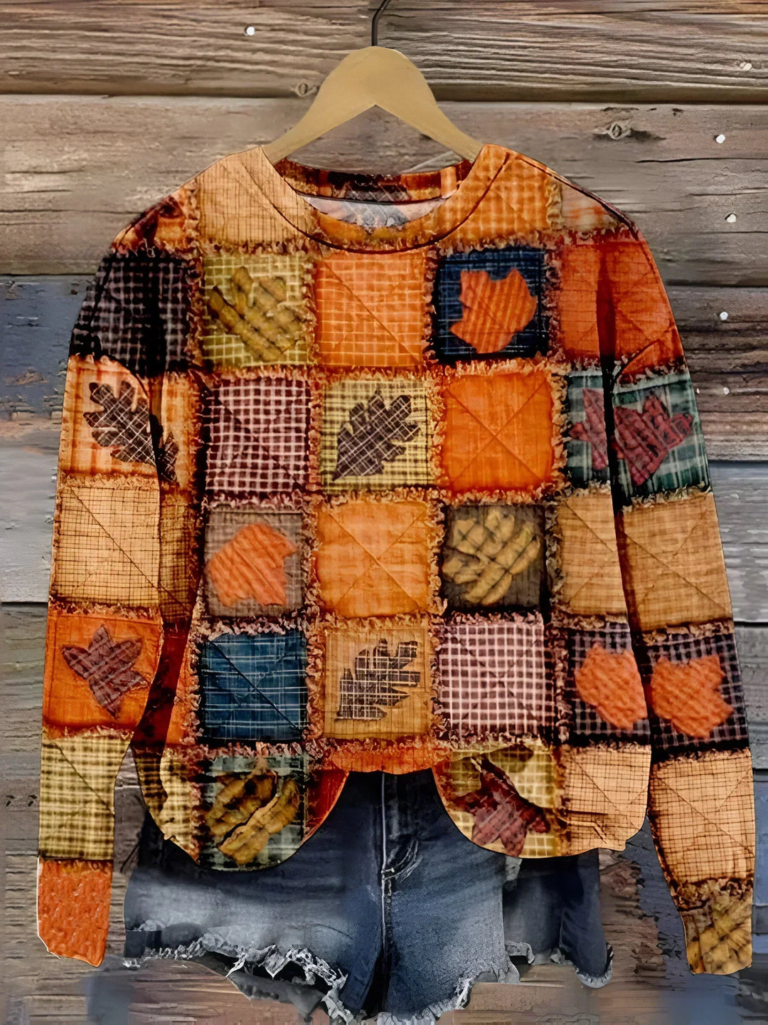 Suéter suave de patchwork