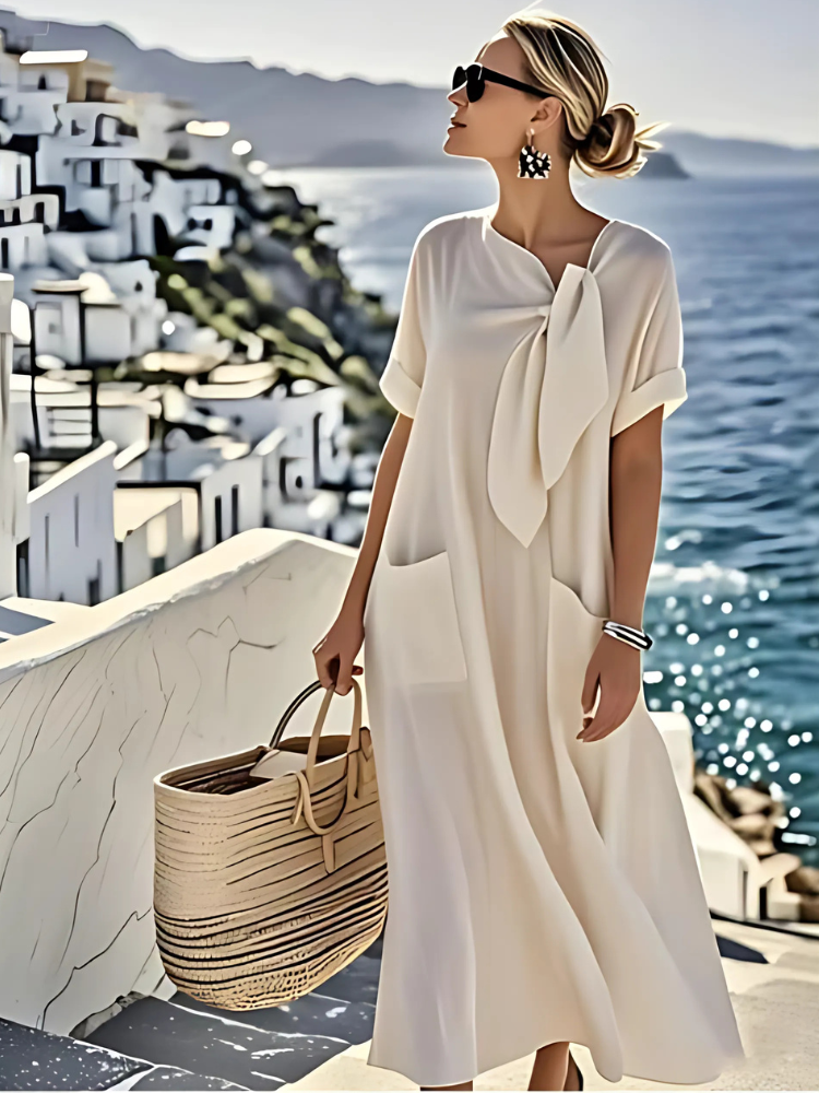 Elegant Dress with Pockets