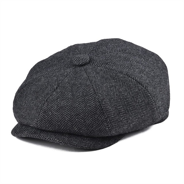 Vintage Wool Blend Newsboy Cap