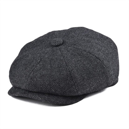 Vintage Wool Blend Newsboy Cap